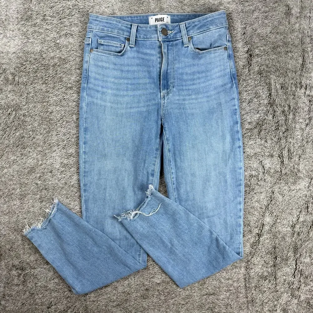 Paige Hoxton Crop Denim Jeans Women's 27 Blue